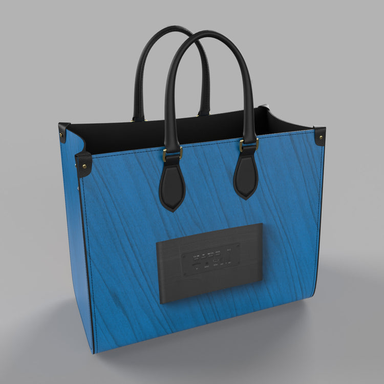 RADIO ACTIVE LEATHER SHOPPER BAG
