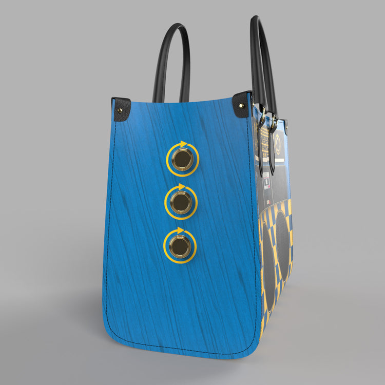 RADIO ACTIVE LEATHER SHOPPER BAG
