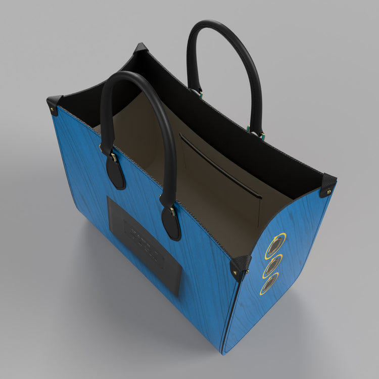 RADIO ACTIVE LEATHER SHOPPER BAG
