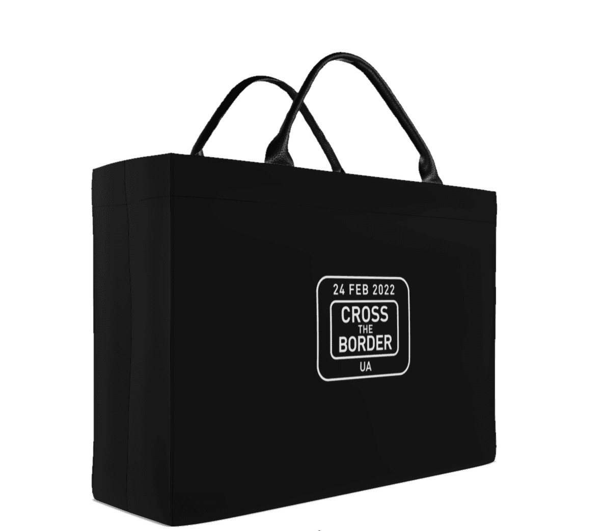 GUSSI Carryall Tote at a three-quarter angle, showing the gusset and leather-trimmed handles