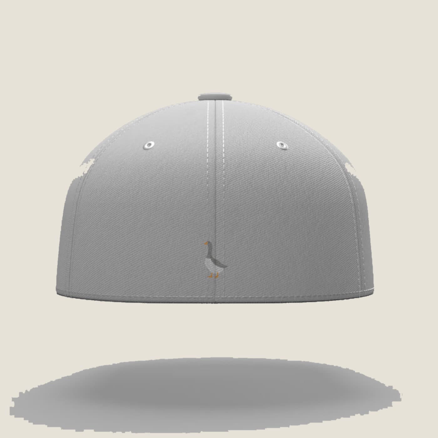 GUSSI white cap, detail of the embroidery