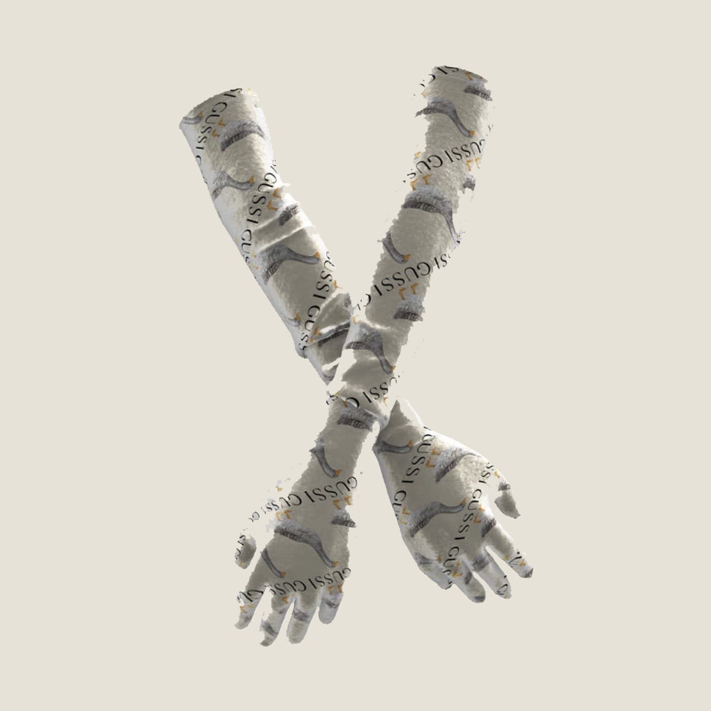 GUSSI printed sleeve gloves from the first line