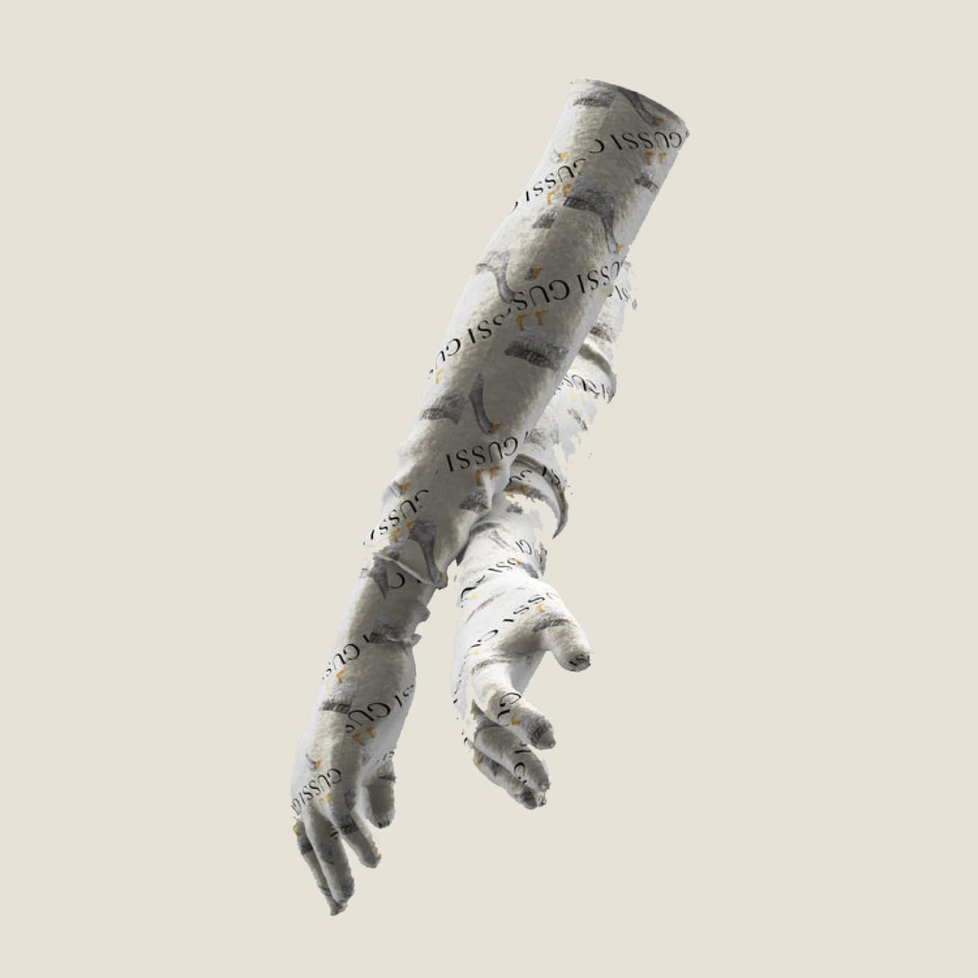 GUSSI sleeve gloves worn up the arm
