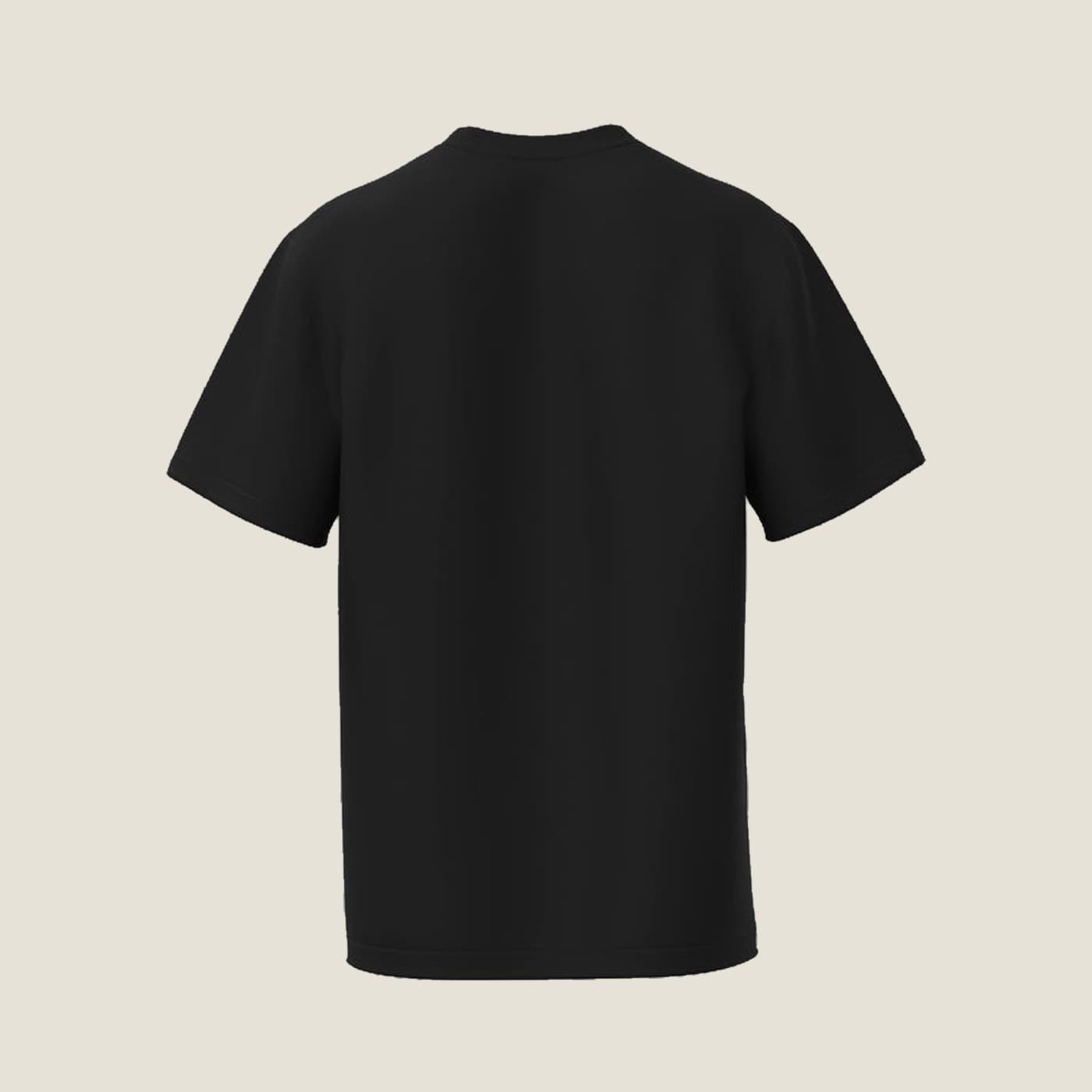 GUSSI black t-shirt, front detail
