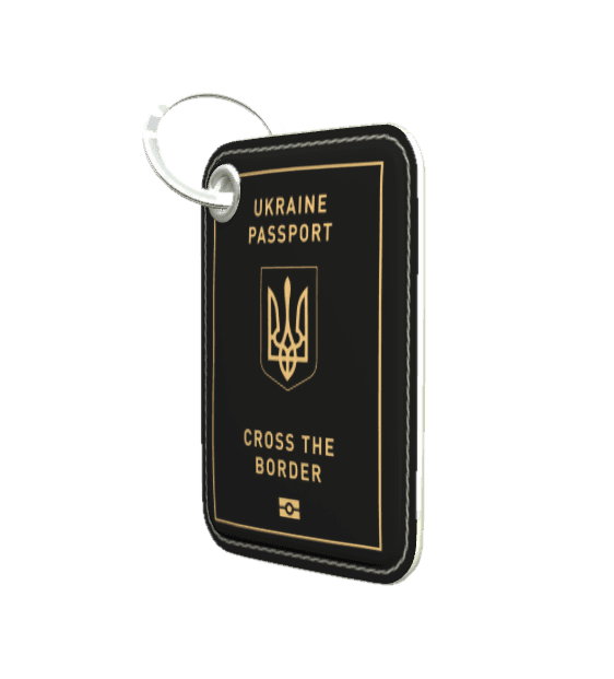 GUSSI Leather Keyring, reverse