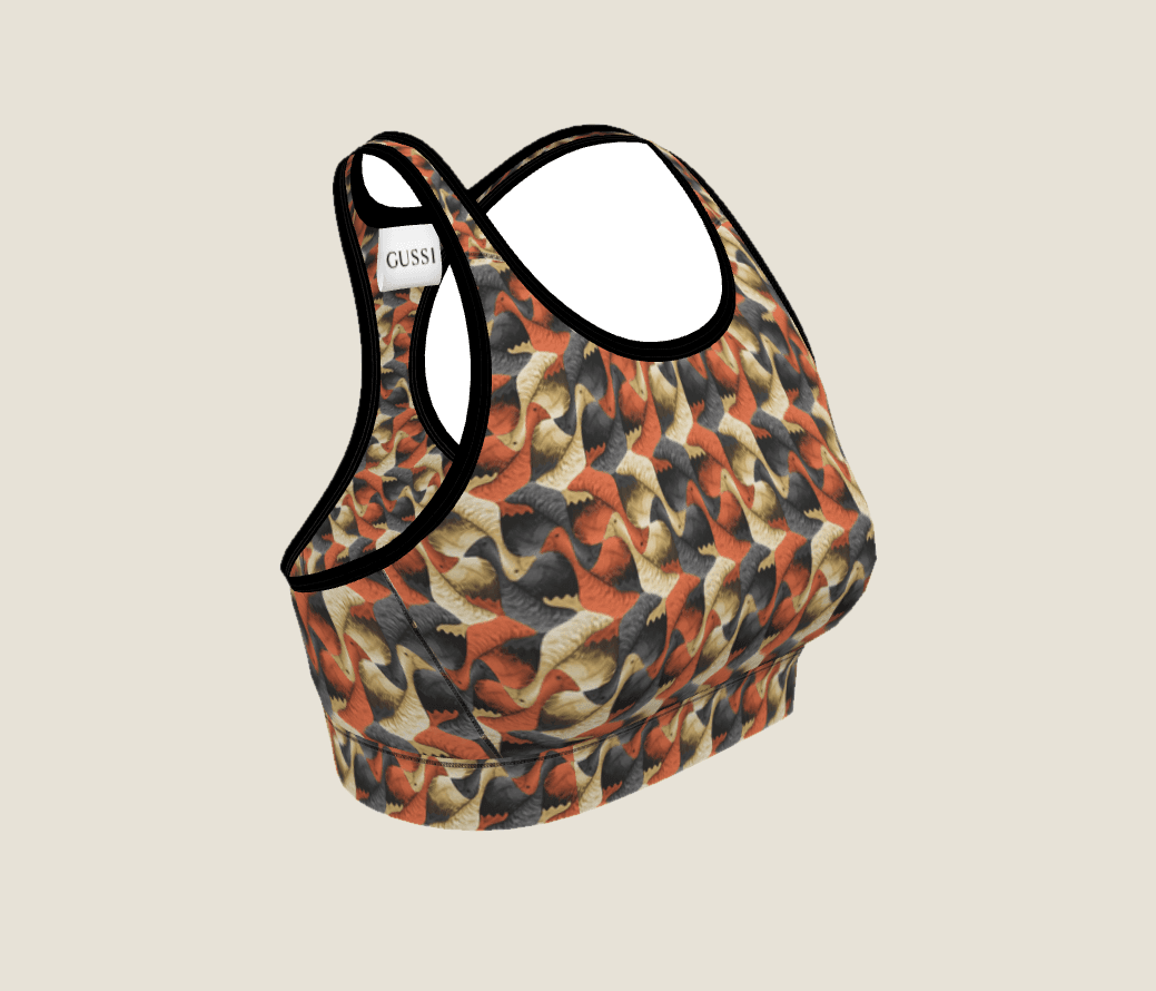 GUSSI printed sports bra, side