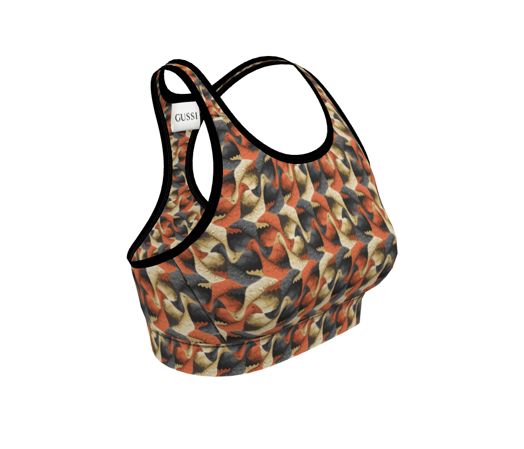 GUSSI printed sports bra, side