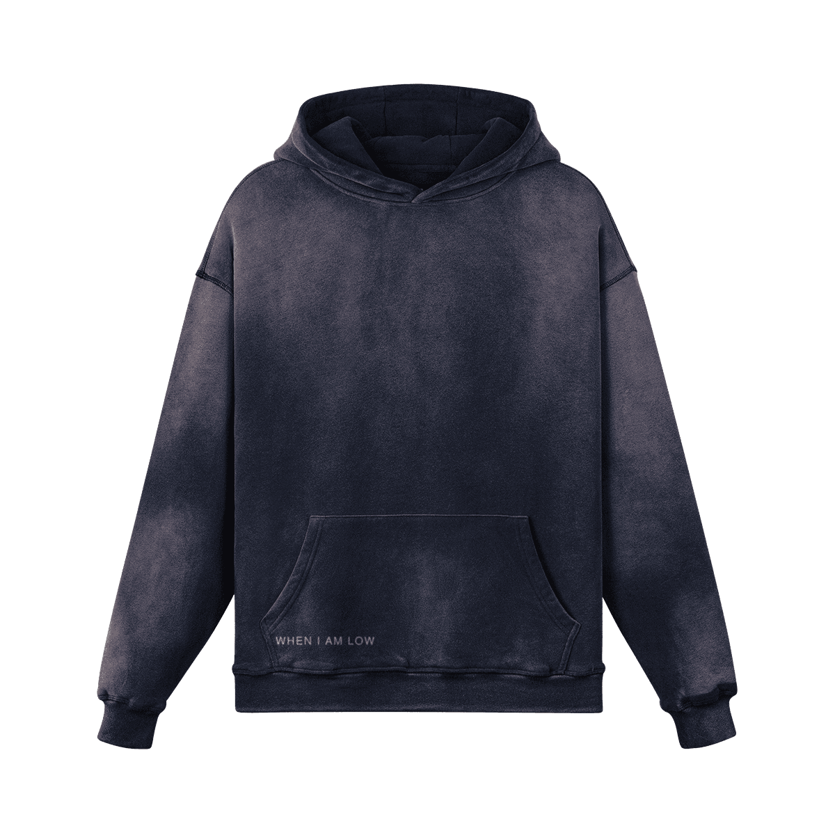 GUSSI When I’m Low heavyweight hoodie in dark byzantine blue