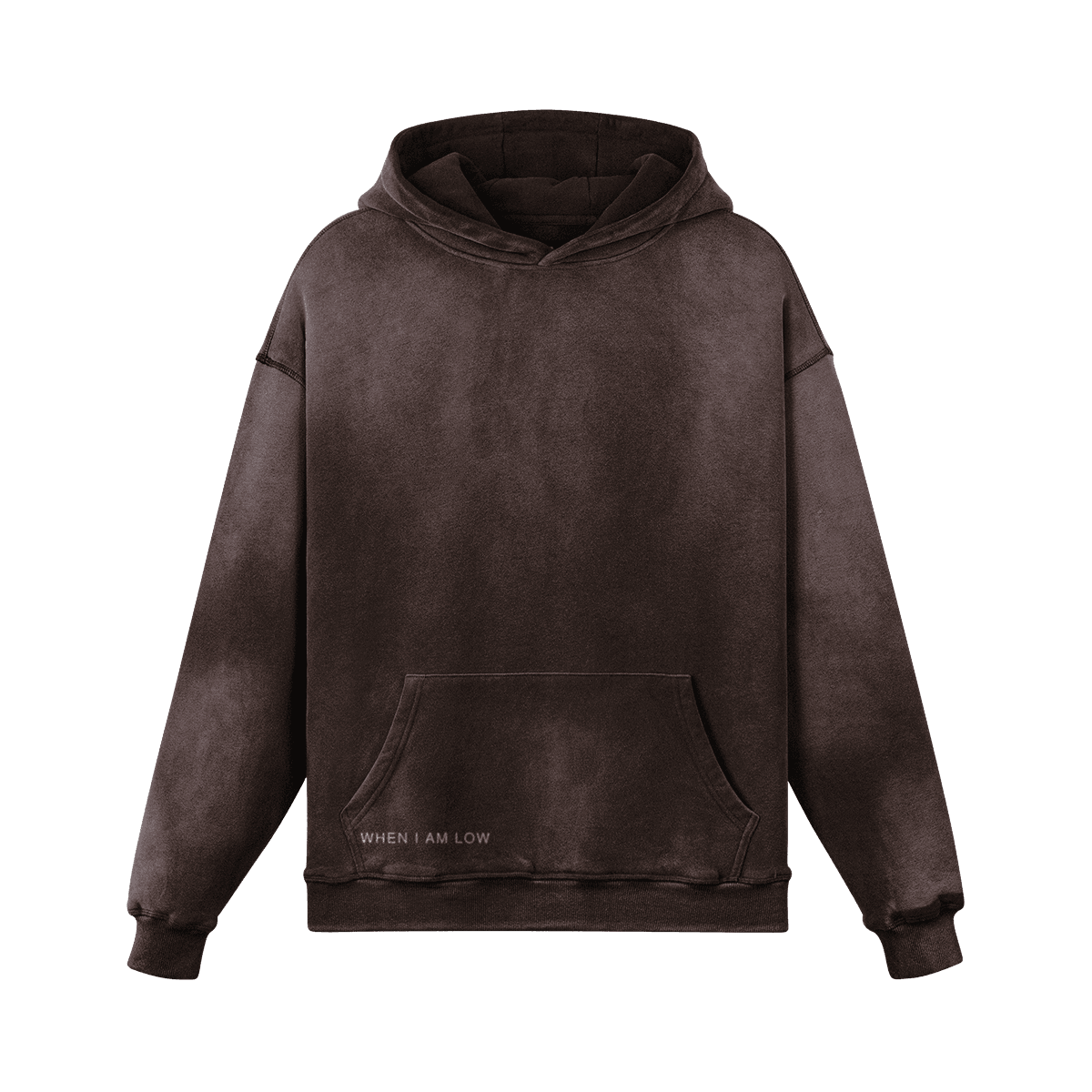 GUSSI When I’m Low heavyweight hoodie in brown
