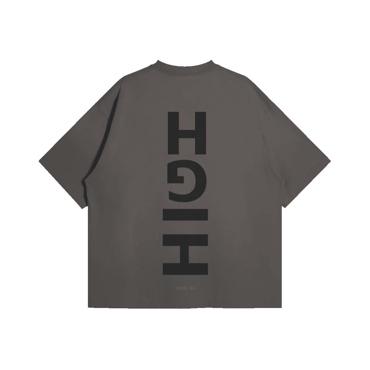 GUSSI When I’m Low tee in smoky gray from the back